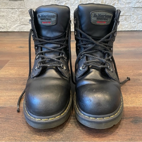 Dr. Martens Men's Earlstoke Black Steel Toe Work Boots Size 13 - Picture 13 of 16